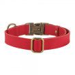 Barksi Antiq Нашийник для собак шкіряний плоский червоний, розмір S - 2