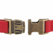 Barksi Antiq Нашийник для собак шкіряний плоский червоний, розмір S - 4