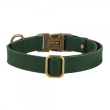 Barksi Antiq Нашийник для собак шкіряний плоский зелений, розмір S - 2