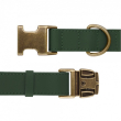 Barksi Antiq Нашийник для собак шкіряний плоский зелений, розмір S - 3
