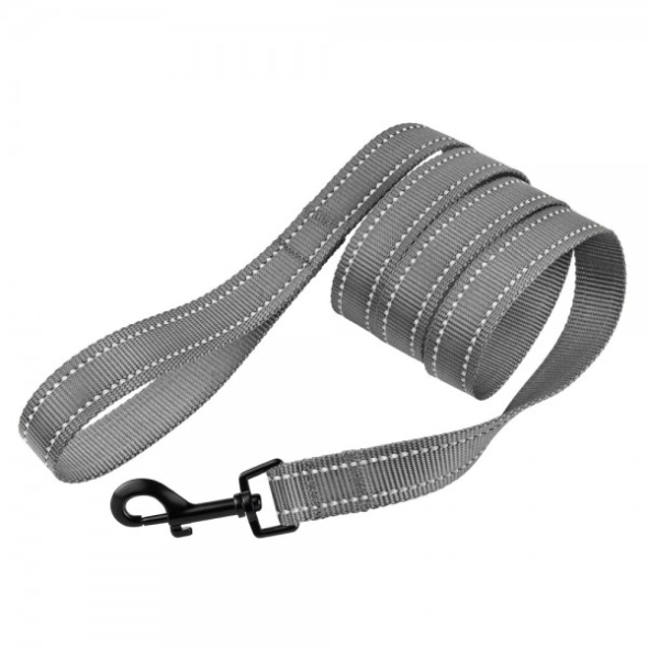 Barksi Active Повідець для собак зі світловідбиттям сірий, розмір XS - 1