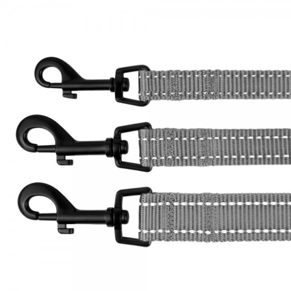 Barksi Active Повідець для собак зі світловідбиттям сірий, розмір XS - 2