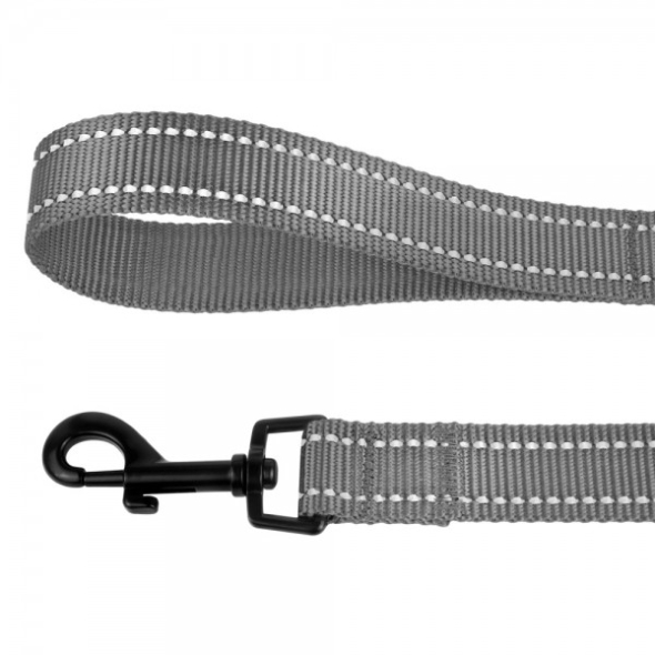 Barksi Active Повідець для собак зі світловідбиттям сірий, розмір XS - 3