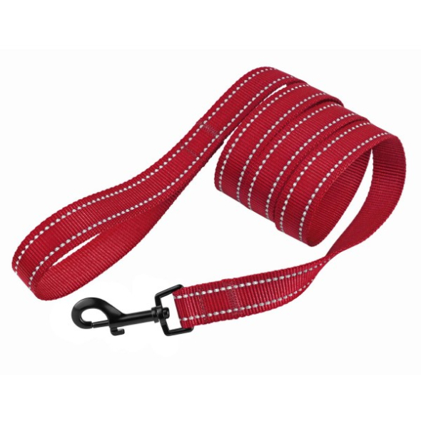 Barksi Active Повідець для собак зі світловідбиттям червоний, розмір S - 1