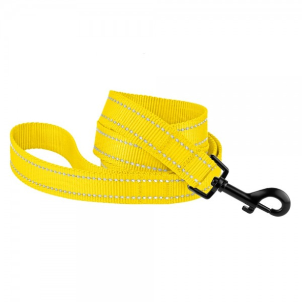 Barksi Active Повідець для собак зі світловідбиттям жовтий, розмір М