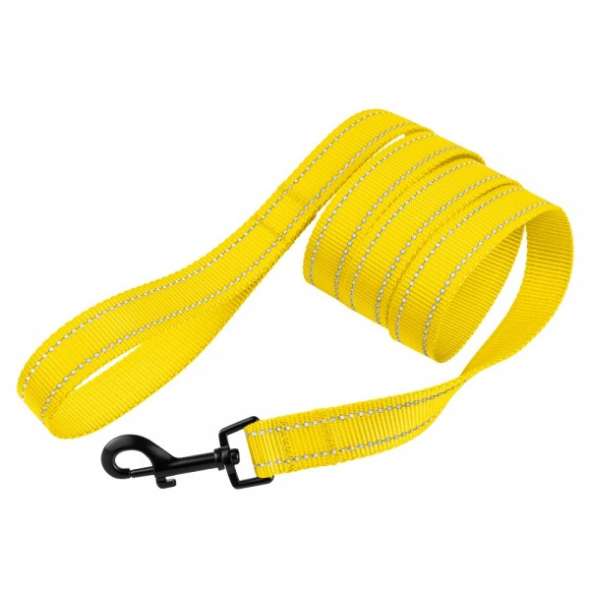 Barksi Active Повідець для собак зі світловідбиттям жовтий, розмір М - 1