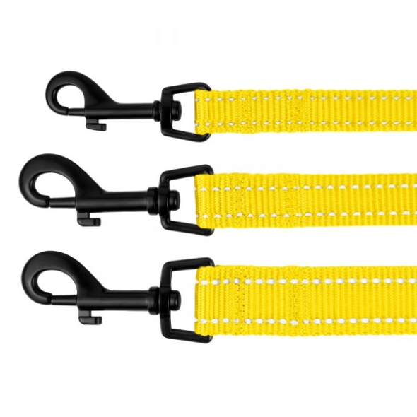 Barksi Active Повідець для собак зі світловідбиттям жовтий, розмір М - 2