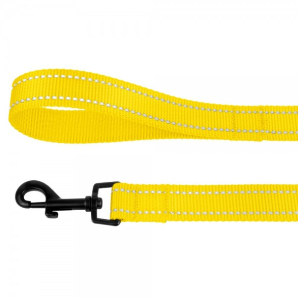 Barksi Active Повідець для собак зі світловідбиттям жовтий, розмір М - 3