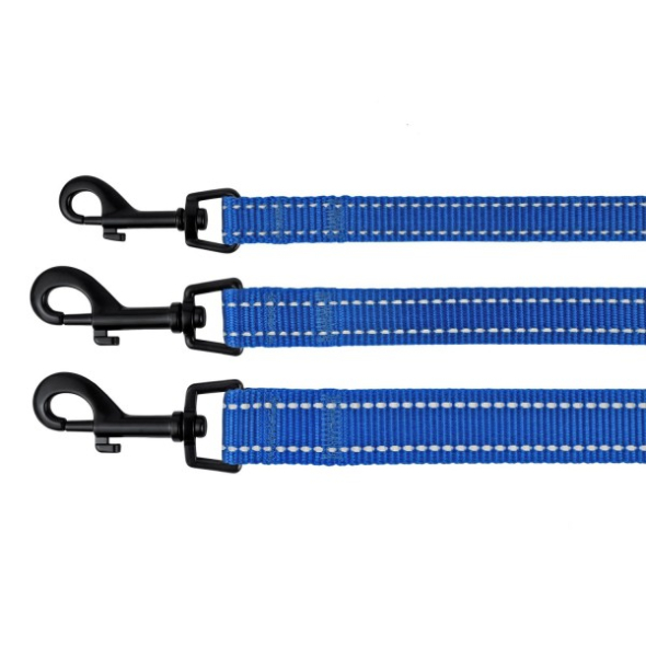 Barksi Active Повідець для собак зі світловідбиттям синій, розмір М - 2