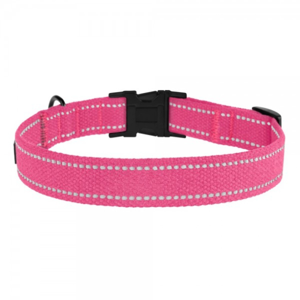 Barksi Нашийник для собак Брезент з металевою пряжкою рожевий, розмір XL - 3