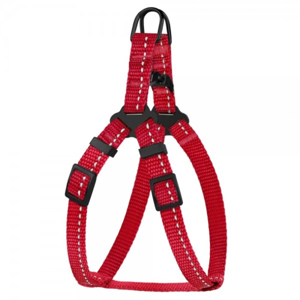 Barksi Active Шлея для собак дрібних порід зі світловідбиттям червона, розмір XS - 3