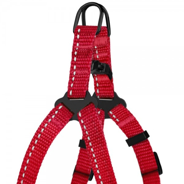 Barksi Active Шлея для собак дрібних порід зі світловідбиттям червона, розмір XS - 2