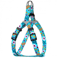 Barksi Urban Шлея для собак дрібних порід  Квіти  ментолова, розмір 2XS