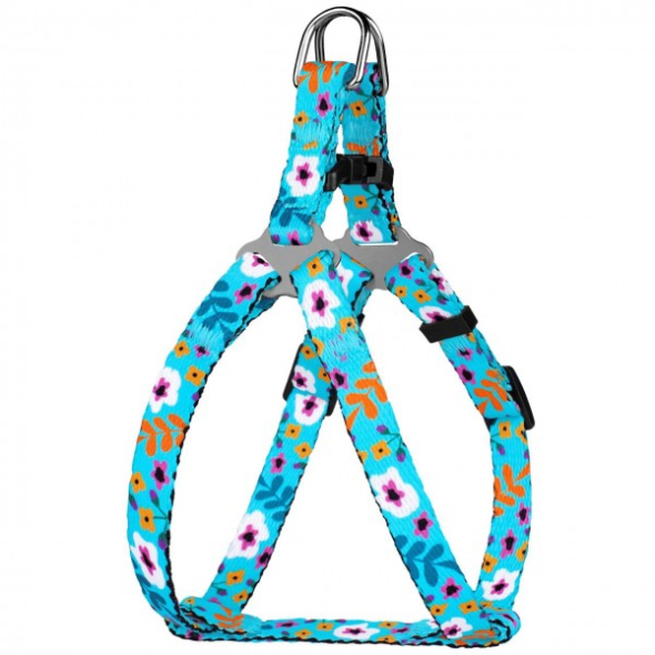 Barksi Urban Шлея для собак дрібних порід  Квіти  ментолова, розмір 2XS - 2