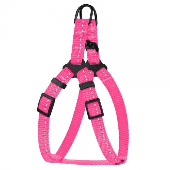 Barksi Active Шлея для собак дрібних порід зі світловідбиттям рожева, розмір XS - 3