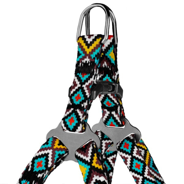 Barksi Urban Шлея для собак дрібних порід Етнічна, ментолова, розмір XS - 1