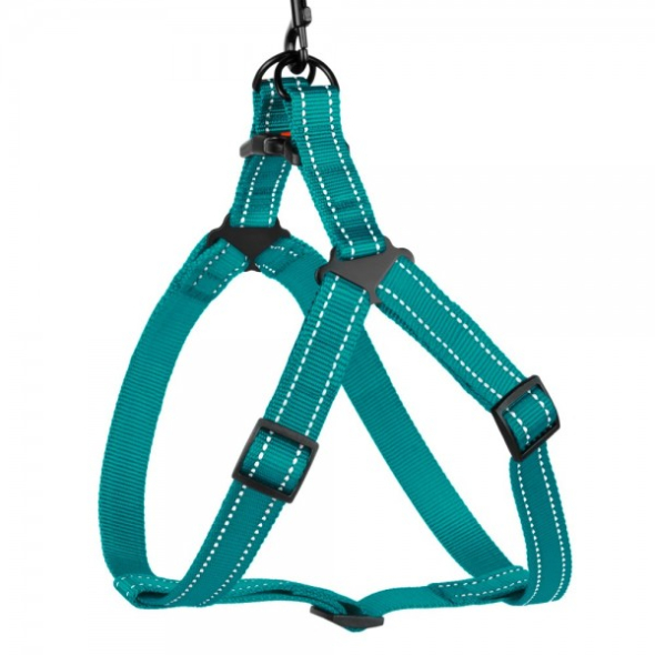 Barksi Active Шлея для собак зі світловідбиттям бірюзова, розмір M - 2