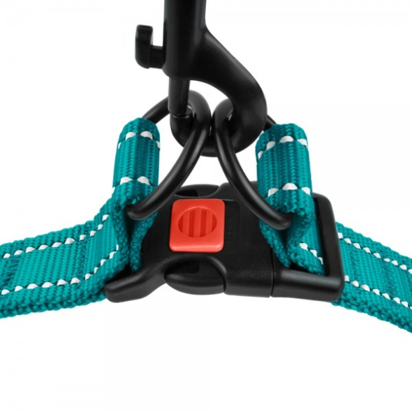 Barksi Active Шлея для собак зі світловідбиттям бірюзова, розмір M - 3