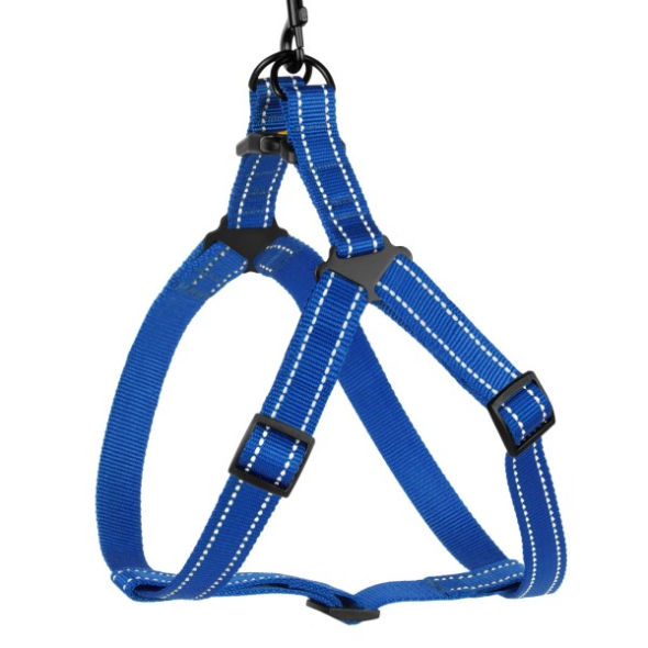 Barksi Active Шлея для собак зі світловідбиттям синя, розмір M - 2