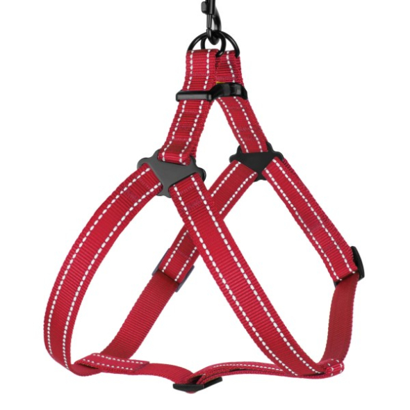 Barksi Active Шлея для собак зі світловідбиттям червона, розмір L