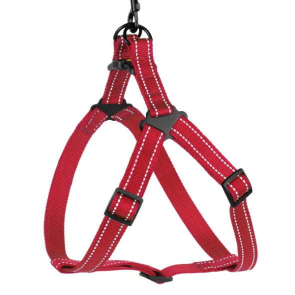 Barksi Active Шлея для собак зі світловідбиттям червона, розмір L - 1