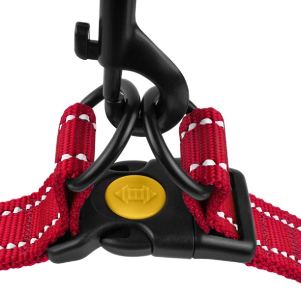 Barksi Active Шлея для собак зі світловідбиттям червона, розмір L - 3