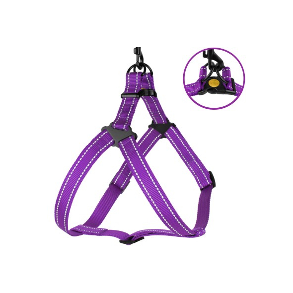 Barksi Active Шлея для собак зі світловідбиттям фіолетова, розмір М - 1