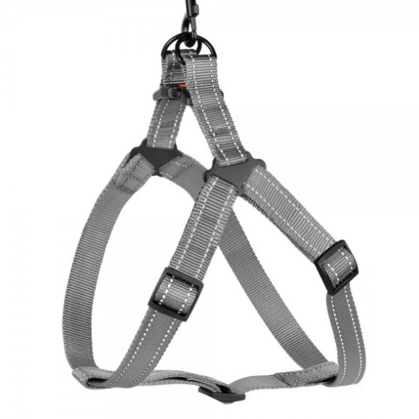 Barksi Active Шлея для собак зі світловідбиттям сіра, розмір L - 2