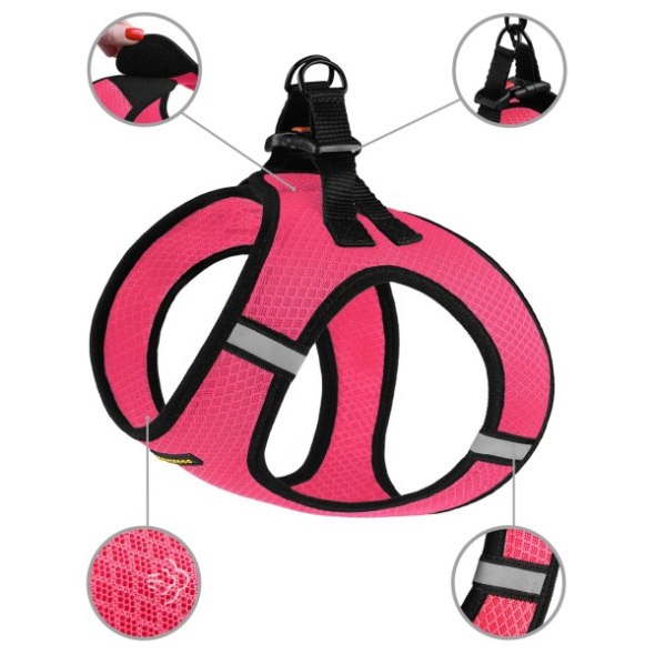 Barksi Mesh Vest Шлея для собак з 3D сіткою рожева, розмір M - 3