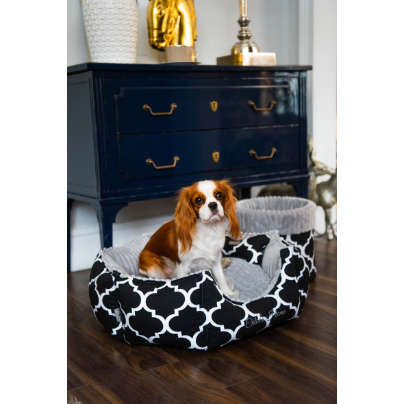 Chloe's Home Лежак для домашніх тварин Rome чорний S - 1