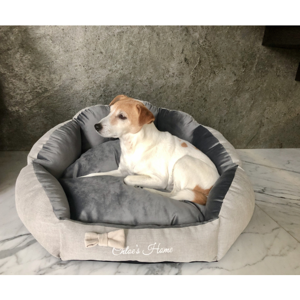 Chloe's Home Лежак для домашніх тварин Багамські острови сірий М - 1