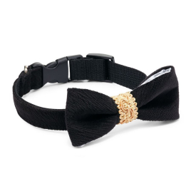 Chloe's Home Нашийник-метелик для собак Royal black S