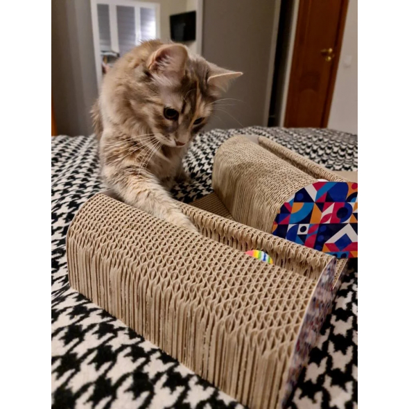 Multilabel Кігтеточка із картону з одним м'ячиком - іграшкою - 2