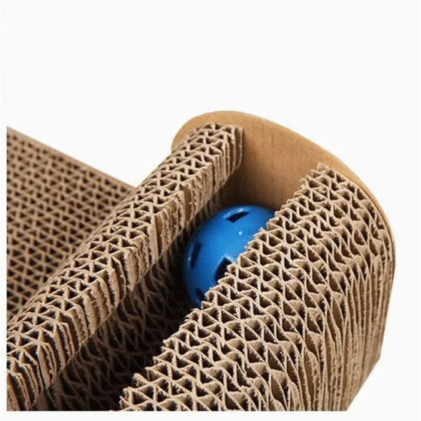 Multilabel Кігтеточка із картону з одним м'ячиком - іграшкою - 1