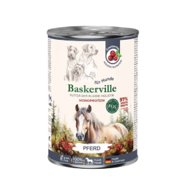 Baskerville FOS Monoprotein Pferd Вологий корм для собак конина з журавлиною, 400 г