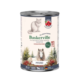 Baskerville FOS Monoprotein Pferd Вологий корм для котів з чутливим травленням конина з журавлиною, 400 г
