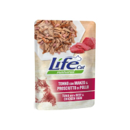 LifeCat Вологий корм для котів Тунець з яловичиною та курячою шинкою в желе 70 г