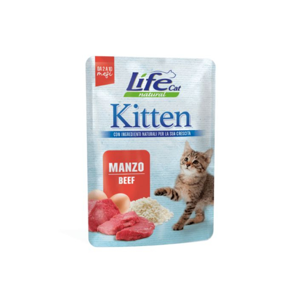LifeCat Вологий корм для кошенят Яловичина в желе 70 г