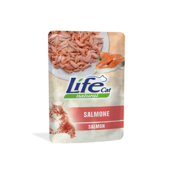 LifeCat Вологий корм для котів Лосось в желе 70 г