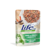 LifeCat Вологий корм для котів Тунець з мідіями та креветками в желе 70 г