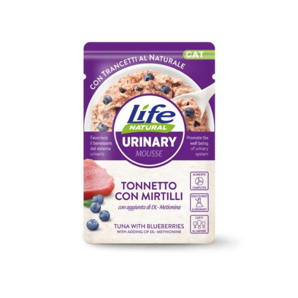 LifeCat Urinary Mousse Вологий корм для котів Тунець з чорницею 70 г