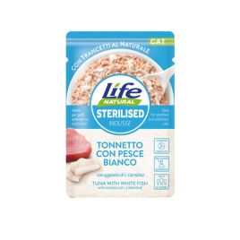 LifeCat Sterilised Mousse Вологий корм для котів Тунець з білою рибою 70 г