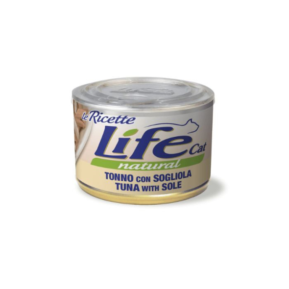 LifeCat le Ricette Вологий корм для котів Тунець з камбалою 150 г
