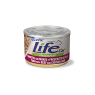 LifeCat le Ricette Вологий корм для котів Тунець з яловичиною і курячою шинкою 150 г