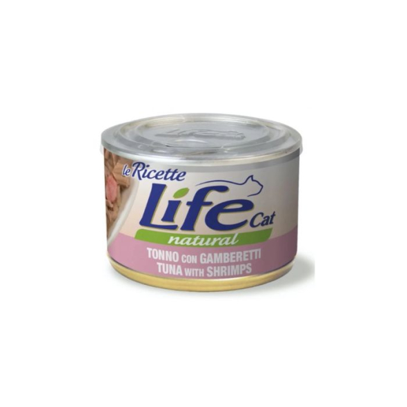 LifeCat le Ricette Вологий корм для котів Тунець з креветками 150 г