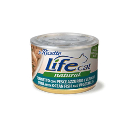LifeCat le Ricette Вологий корм для котів Тунець з океанічною рибою та овочами 150 г