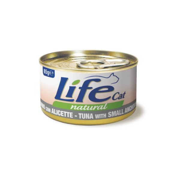 LifeCat Вологий корм для котів Тунець з анчоусами 85 г