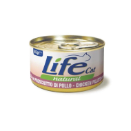 LifeCat Вологий корм для котів Куряче філе з шинкою 85 г