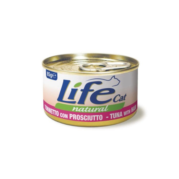 LifeCat Вологий корм для котів Тунець з курячою шинкою 85 г