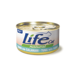 LifeCat Вологий корм для котів Тунець з кальмарами 85 г